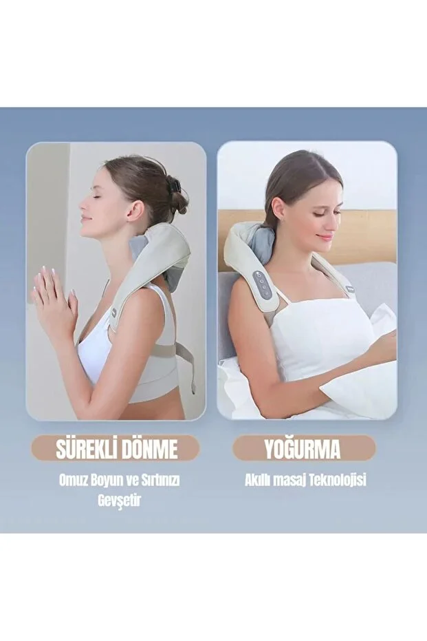 Şarjlı Ovmalı Isıtmalı Boyun Sırtbel Omuz Cihazı Bacak Insan Eli Yoğurma Hissi Veren Masaj Aleti